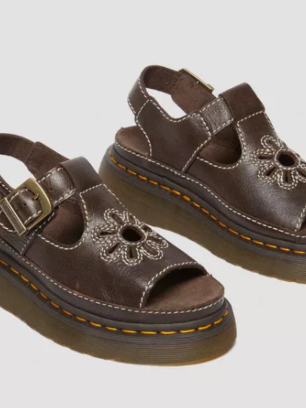 Dr. Martens Dunnet Flower Full Grain Leather Sandals - Picture 3 of 3